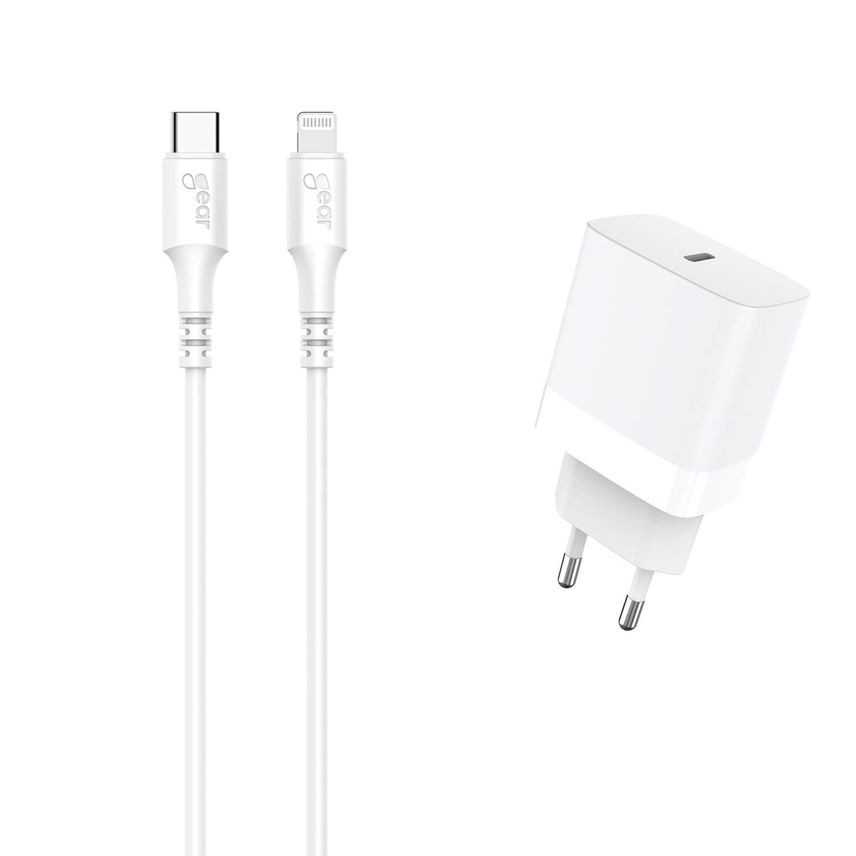 Gear Lader 220 V 1x Usb C Pd 20 W Kabel Lightning Til Usb C Mfi C94