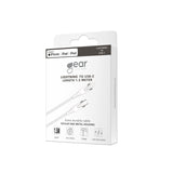 Gear Kevlar Cable Pro Usb C To Lightning 1.5m Kevlar Cable With Metalhousing White
