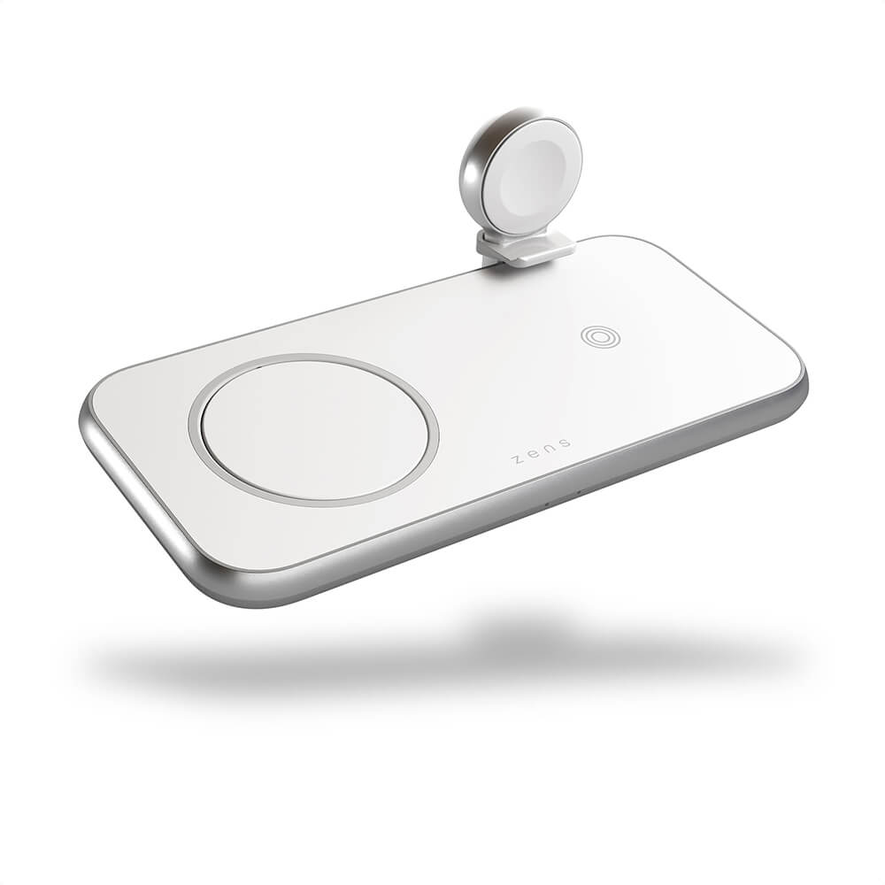 Zens 4in1 Lader Designet Til Magsafe 10 W + Plads Til Magsafe + Usb A + Apple Watch
