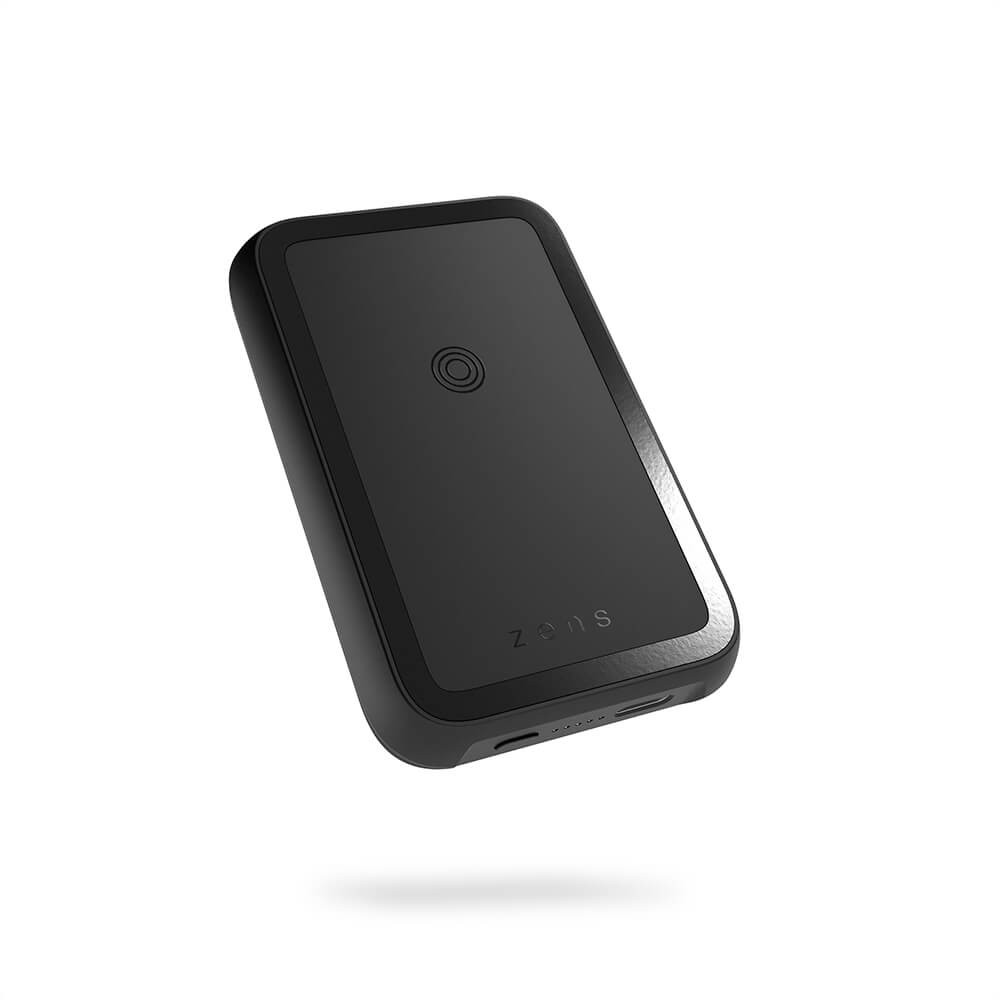 Zens Magnetic Qi Powerbank One Side Qi 4000m Ah Black Also Qi Recharge