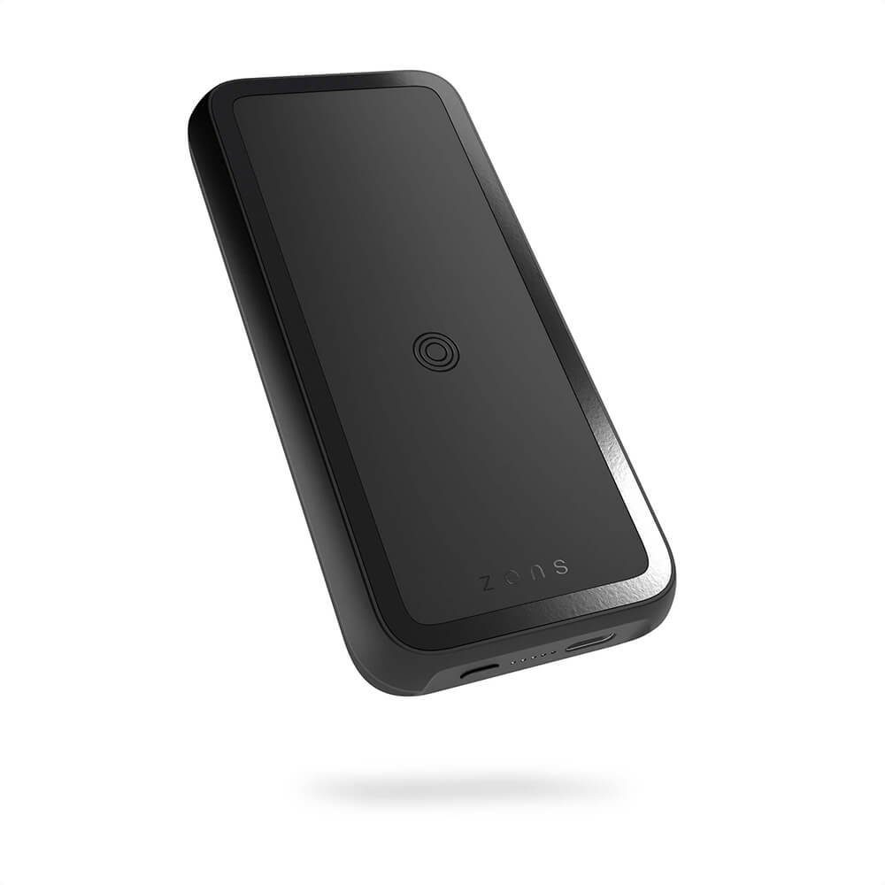 Zens Magnetic Qi Powerbank One Side Qi 10000m Ah Black