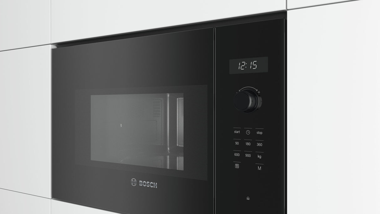 Bosch Serie 6 BFL554MB0 mikrobølgeovn Sort Solo mikroovn Indbygget 25 L 900 W