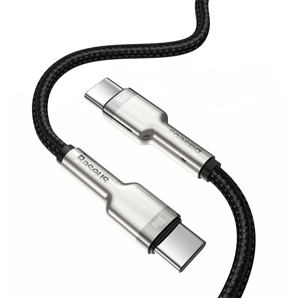 Baseus Cafule Series Metal Data USB-C / USB-C PD QC SCP 100W 5A 2 m kabel - sort