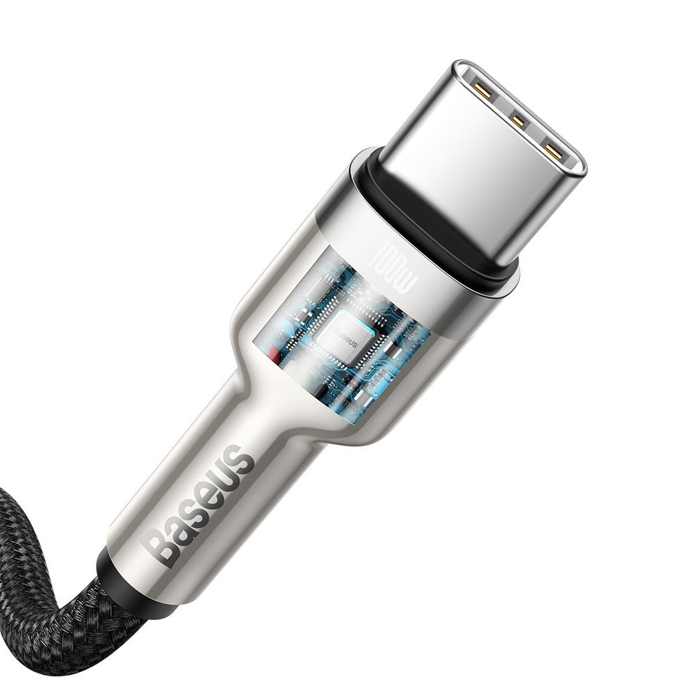 Baseus Cafule Series Metal Data USB-C / USB-C PD QC SCP 100W 5A 2 m kabel - sort