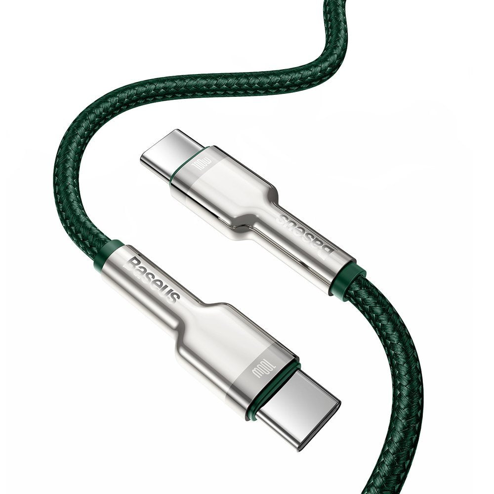 Baseus Cafule Series Metal Data USB-C / USB-C PD QC SCP 100W 5A 2 m kabel - grøn