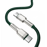 Baseus Cafule Series Metal Data USB-C / USB-C PD QC SCP 100W 5A 2 m kabel - grøn