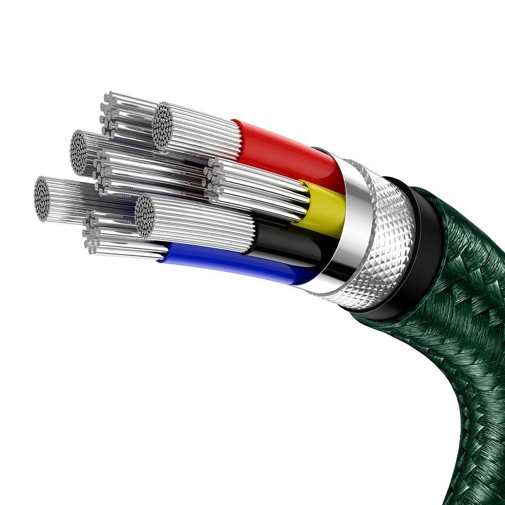 Baseus Cafule Series Metal Data USB-C / USB-C PD QC SCP 100W 5A 2 m kabel - grøn