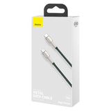 Baseus Cafule Series Metal Data USB-C / USB-C PD QC SCP 100W 5A 2 m kabel - grøn