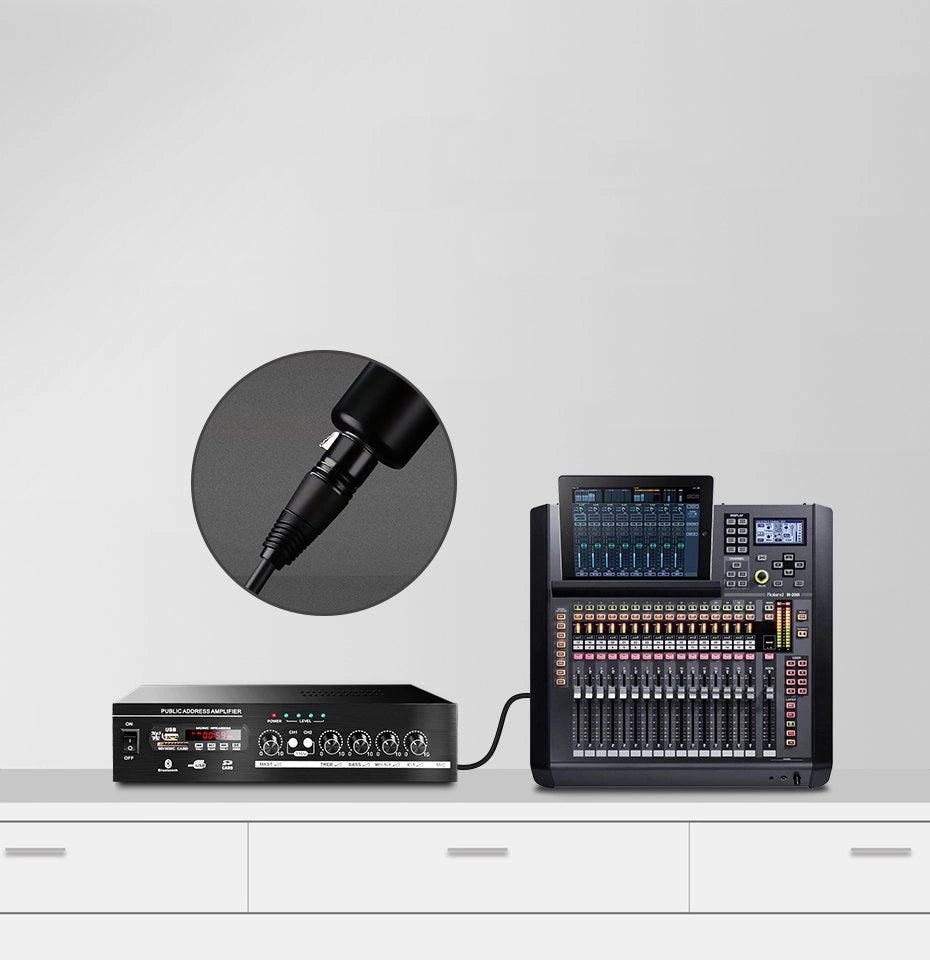 Ugreen AV130 66719 audio XLR (kvindelig) - XLR (mandlig) kabel til mikrofon / forstærker 5m - sort