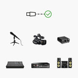 Ugreen AV130 66719 audio XLR (kvindelig) - XLR (mandlig) kabel til mikrofon / forstærker 5m - sort