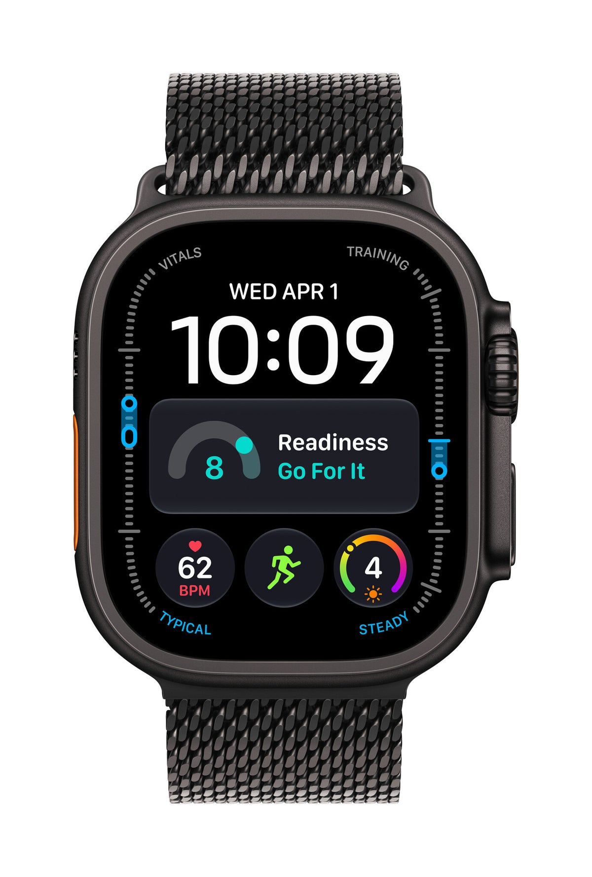 *Apple Watch Ultra 4 GPS + Cellular 49mm Black Titanium Case with Black Titanium Milanese Loop - M