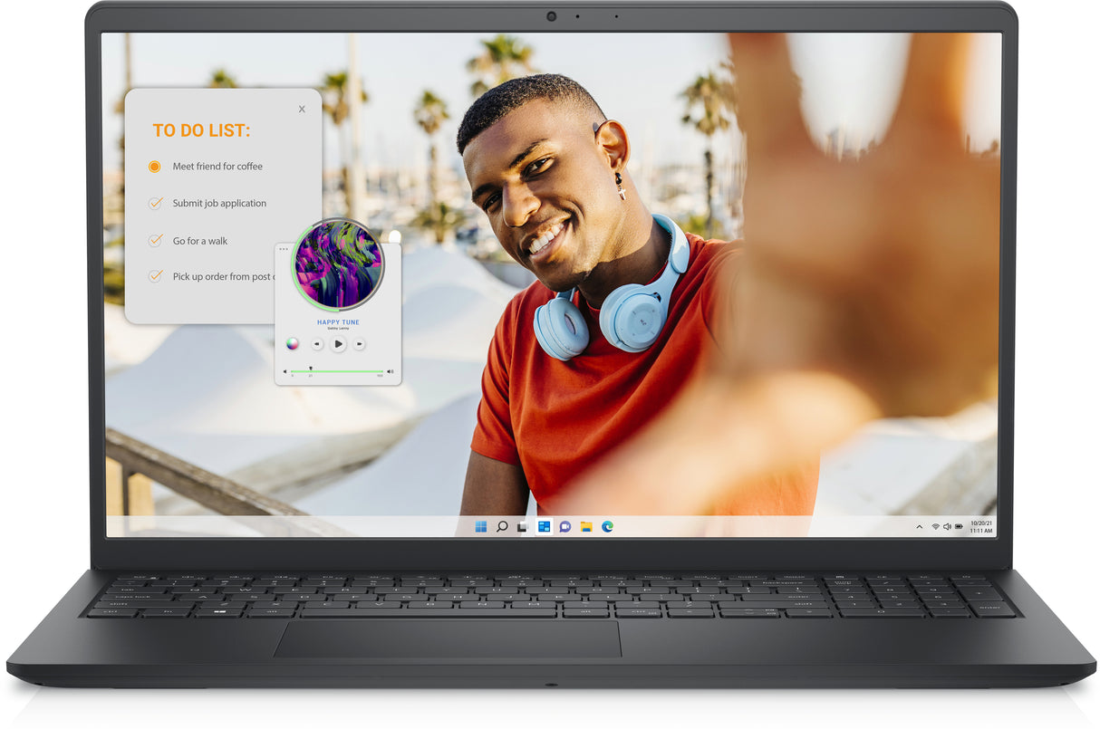 DELL Inspiron 3535 AMD Ryzen™ 5 7530U Laptop 39,6 cm (15.6") Fuld HD 16 GB DDR4-SDRAM 512 GB SSD Wi-Fi 5 (802.11ac) Windows 11 Pro Nordisk Sort