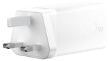 ASUS 100W USB-C GaN Charger Universel Hvid Vekselstrøm Hurtig opladning Indendørs