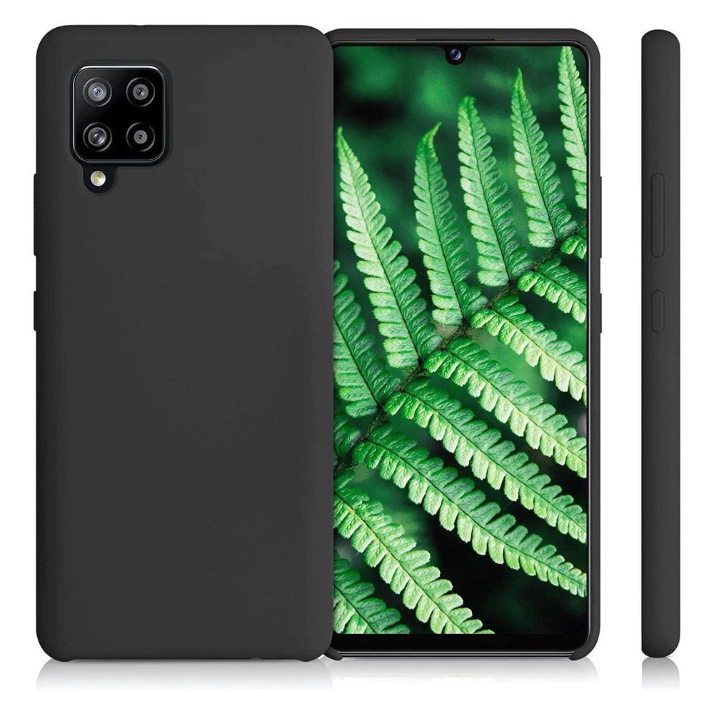 Silicone Case Soft Flexible Rubber Cover til Samsung Galaxy A42 5G sort