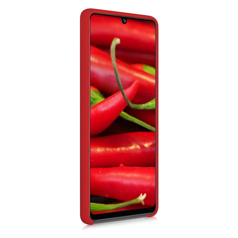 Silicone Case Soft Flexible Rubber Cover til Samsung Galaxy A42 5G rød