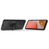 Ring Armor Case Kickstand Tough Rugged Cover til Samsung Galaxy A72 4G sort