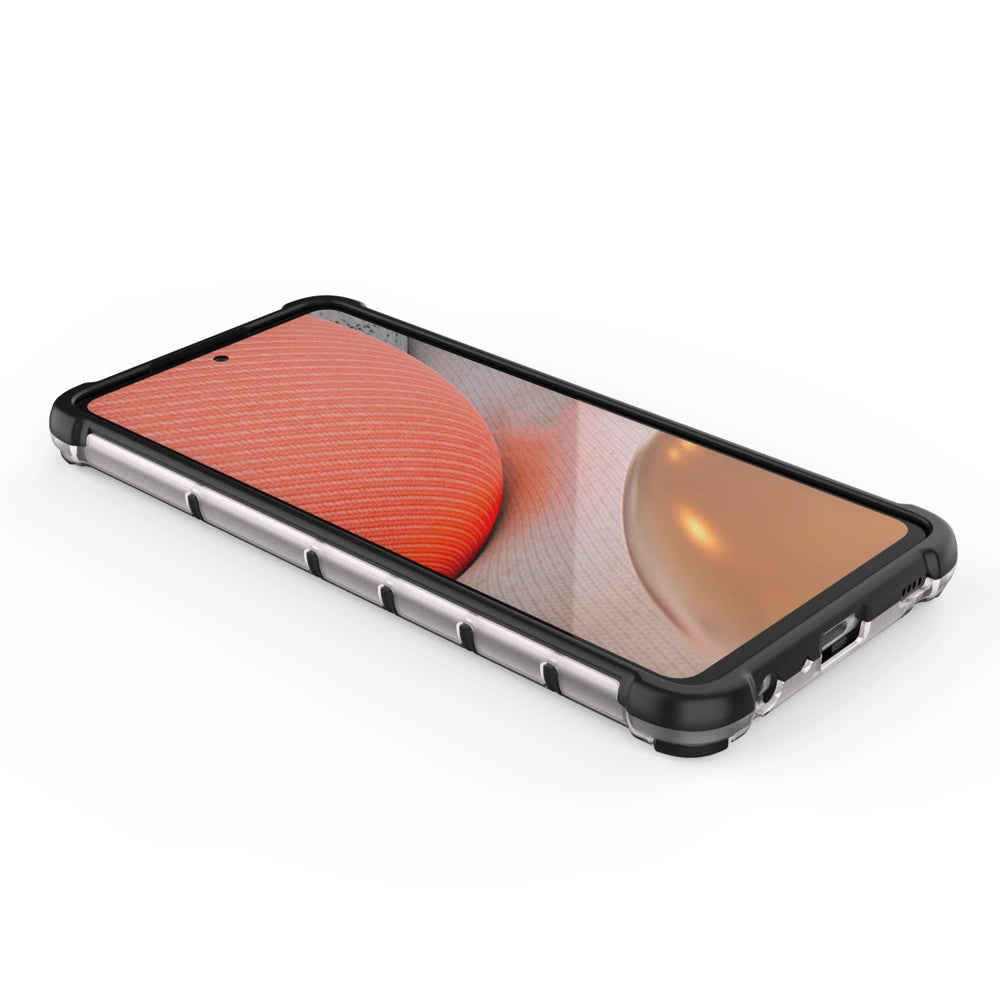 Honeycomb Case rustning med TPU Bumper til Samsung Galaxy A72 4G sort