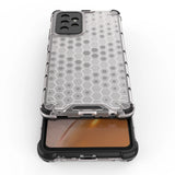 Honeycomb Case rustning med TPU Bumper til Samsung Galaxy A72 4G gennemsigtig