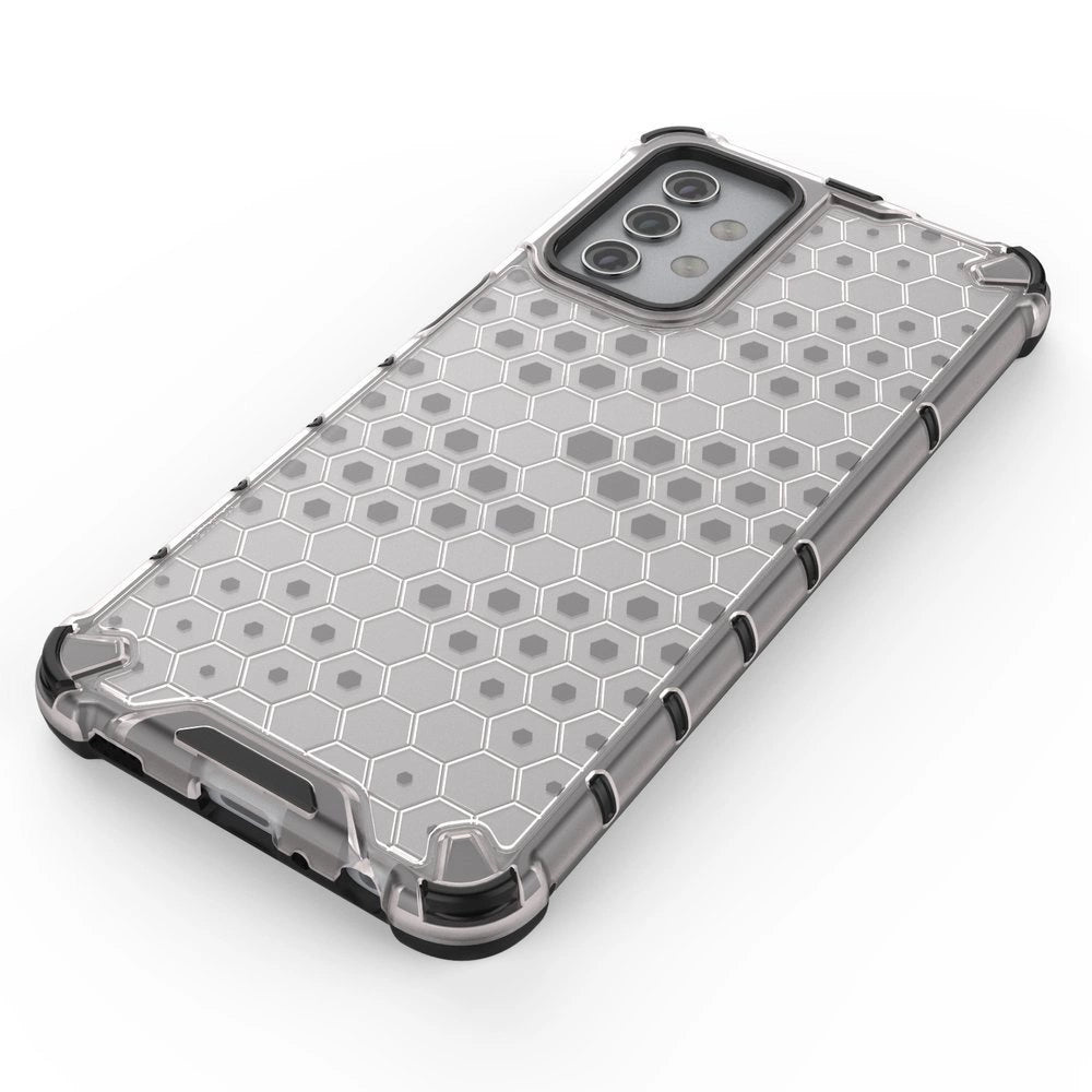 Honeycomb Case rustning med TPU Bumper til Samsung Galaxy A32 5G gennemsigtig