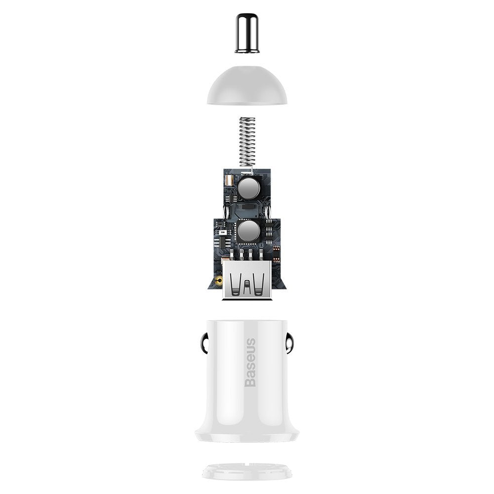 Baseus Grain Pro car charger 2x USB 4.8 A white (CCALLP-02)