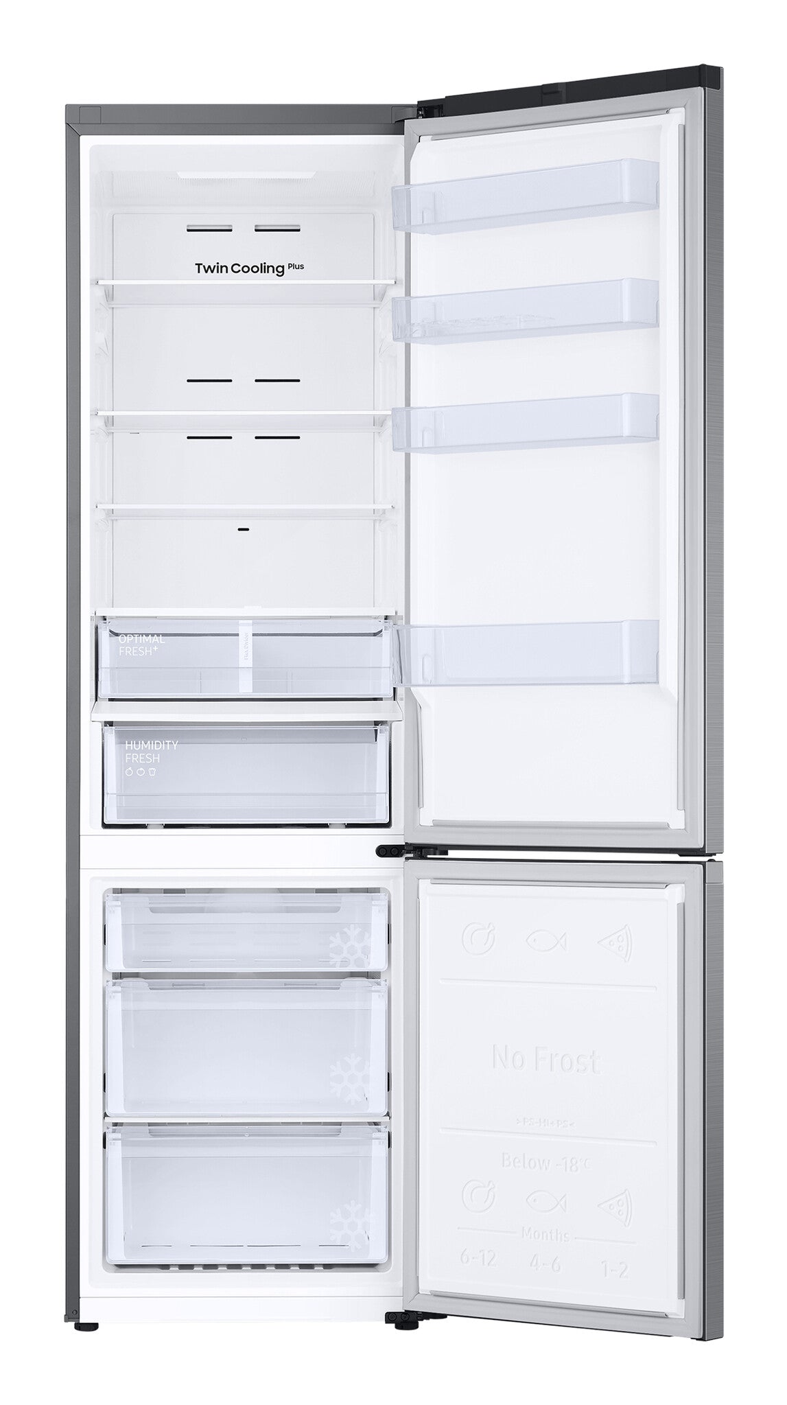 Samsung RB38C607AS9 Fritstående 387 L Rustfrit stål