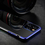 Clear Color Case Gel TPU Electroplating frame Cover til Samsung Galaxy S21+ 5G (S21 Plus 5G) rød