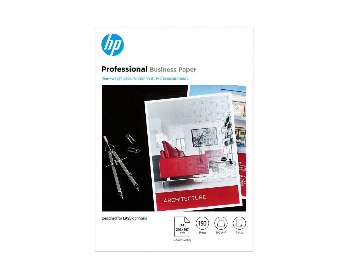 HP Professional Laser Glossy FSC-papir 200 gsm-150 ark/A4/210 x 297 mm