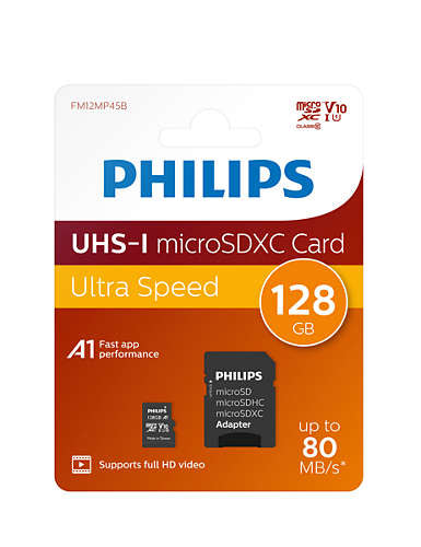 Philips FM12MP45B SDXC Memory Card 128GB 80MB/s
