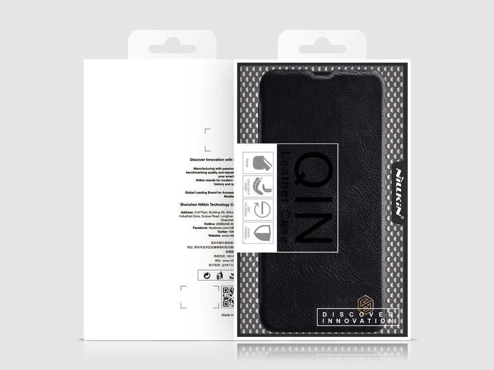 Nillkin Qin læderhylster for Samsung Galaxy A42 5G sort