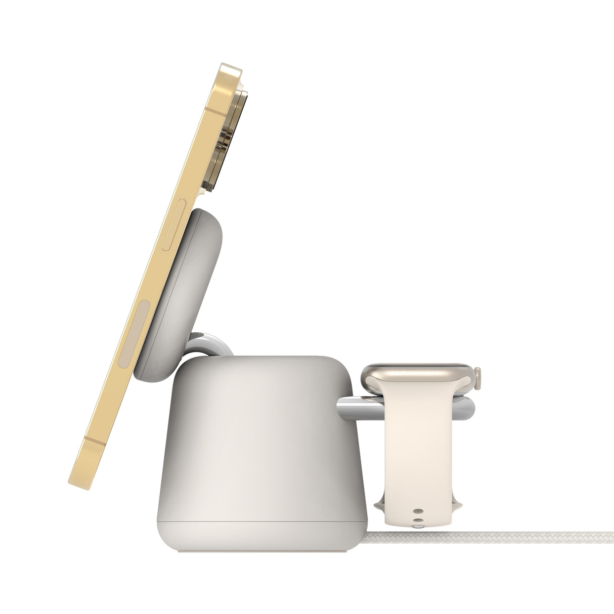 Belkin Boost Charge Pro 2-i-1 15W trådløs ladestation - Sand