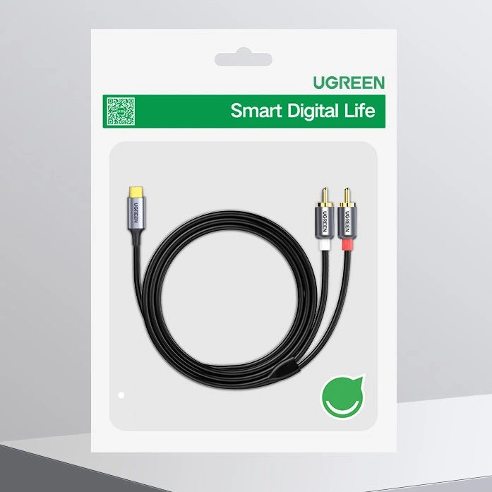 Ugreen lydkabel USB Type C (mand) - 2RCA (mand) 1,5 m grå (20193 CM451)