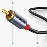 Ugreen lydkabel USB Type C (mand) - 2RCA (mand) 1,5 m grå (20193 CM451)