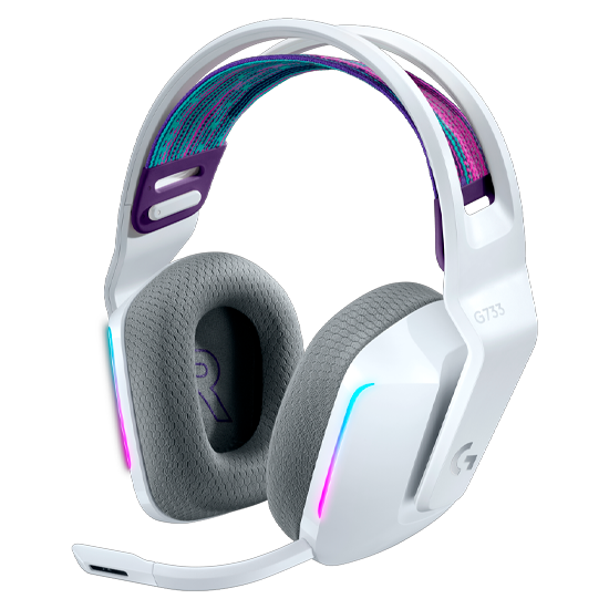 Logitech G G733 LIGHTSPEED Wireless RGB Gaming Headset Trådløs Headset Hvid
