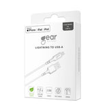 Gear Rundt ladekabel Lightning til USB-A 3m Hvid MFI