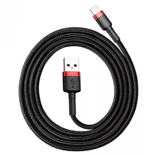 Baseus CALKLF-C19 Lightning kabel 2 m Sort, Rød