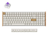 Keychron K4 HE tastatur Spil USB + RF Wireless + Bluetooth QWERTY Hvid, Træ