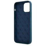 Guess GUHCP12LLSLMGBL iPhone 12 Pro Max 6.7" blå/blå hardcase Metal Logo Script