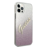 Guess GUHCP12LPCUGLSPI iPhone 12 Pro Max 6.7" pink/pink hardcase Glitter Gradient Script