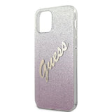 Guess GUHCP12LPCUGLSPI iPhone 12 Pro Max 6.7" pink/pink hardcase Glitter Gradient Script