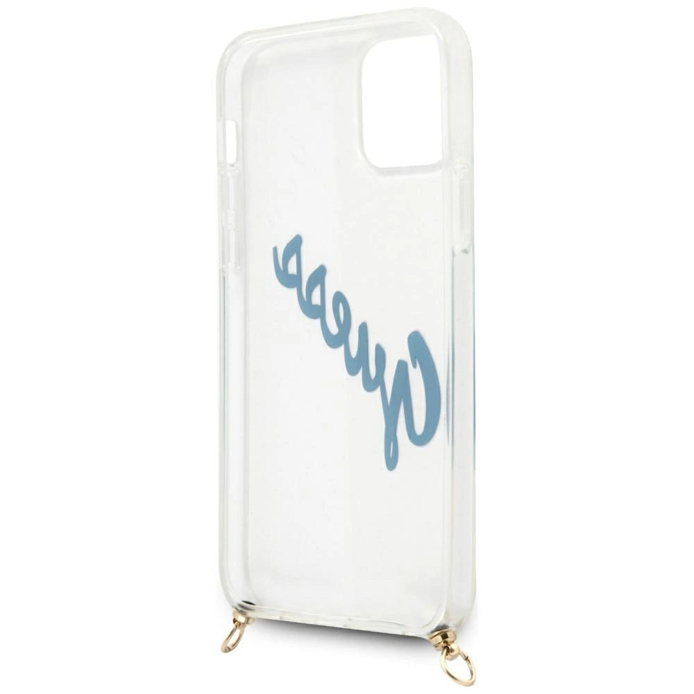 Guess GUHCP12MCRTVSBL iPhone 12/12 Pro 6.1" blå/blå hardcase Script Vintage