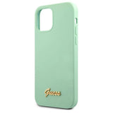 Guess GUHCP12MLSLMGGN iPhone 12/12 Pro 6.1" grøn/grøn hardcase Metal Logo Script