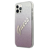 Guess GUHCP12MPCUGLSPI iPhone 12/12 Pro 6.1" pink/pink hardcase Glitter Gradient Script