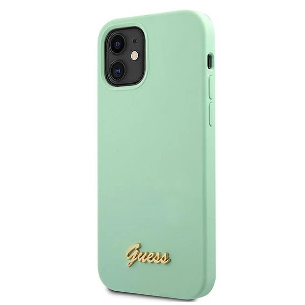 Guess GUHCP12SLSLMGGN iPhone 12 mini 5.4" grøn/grøn hardcase Metal Logo Script