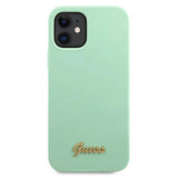 Guess GUHCP12SLSLMGGN iPhone 12 mini 5.4" grøn/grøn hardcase Metal Logo Script
