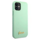 Guess GUHCP12SLSLMGGN iPhone 12 mini 5.4" grøn/grøn hardcase Metal Logo Script