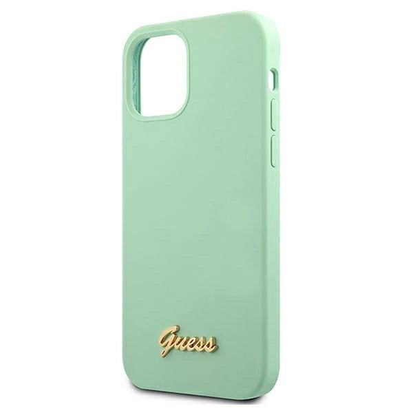 Guess GUHCP12SLSLMGGN iPhone 12 mini 5.4" grøn/grøn hardcase Metal Logo Script