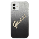 Guess GUHCP12SPCUGLSBK iPhone 12 mini 5.4" sort/sort hardcase Glitter Gradient Script