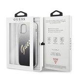 Guess GUHCP12SPCUGLSBK iPhone 12 mini 5.4" sort/sort hardcase Glitter Gradient Script