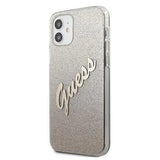 Guess GUHCP12SPCUGLSGO iPhone 12 mini 5.4" guld/guld hardcase Glitter Gradient Script