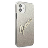 Guess GUHCP12SPCUGLSGO iPhone 12 mini 5.4" guld/guld hardcase Glitter Gradient Script